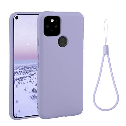 ABITKU Compatible with Google Pixel 4A 5G Case,Slim Silicone Gel Rubber Case Cover (with Microfiber Lining) Full Body Shockproof Design for Google Pixel 4A 5G 6.2 INCH (Clove Purple)