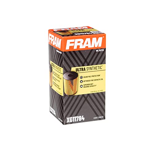 FRAM Ultra Synthetic Automotive Replacement Oil Filter, Designed for Synthetic Oil Changes Lasting up to 20k Miles, XG11784 with SureGrip (Pack of 1)