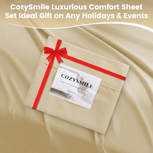 CozySmile Twin Sheet Set - 3 Piece Super Soft Breathable Bed Sheet & Pillowcase Set, 16" Deep Pocket Hotel Luxury Wrinkle Free Easy Care Bedding Sheets, Black
