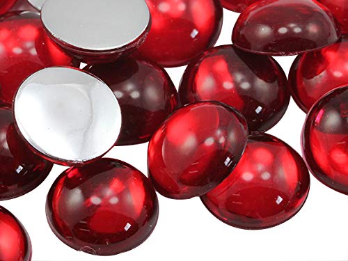 7mm Violet .VT Flat Back Acrylic Round Cabochon Pro Grade - 100 Pieces