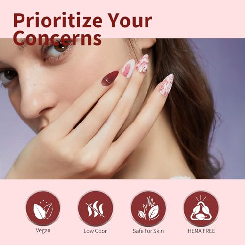 CANNI 6Pcs 9ml Hema-Free Purple Gel Polish,Dark Purple Gel Nail Polish Set,Light Purple Violets Colors Gel Polish Kit, Soak Off LED Nail Gel Manicure Kit DIY at Home Salon Gifts for Women Girls