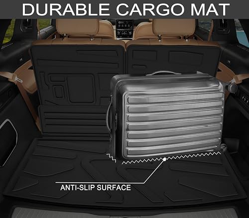 Floor Mats Cargo Liner Fit for Mazda CX5 2017-2024, Custom Fit TPE Rubber Guard Accessories Anti-Slip Trunk Mats Floor Liners for Mazda CX-5, Include 1st & 2nd Row and Cargo Liner- Black
