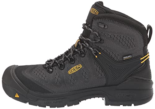 KEEN Utility Men's, Dearborn 6in Waterproof Comp Toe Work Boot Black/Steel Grey
