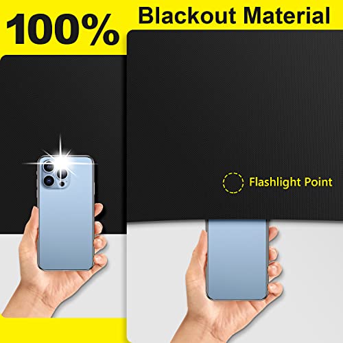 FADOTY 100% Blackout Window Cover 40" x 57" Travel Blackout Window Shades Portable Blackout Shades for Nursery Bedroom Dorm Room, No Drill Window Privacy Film, Light & UV Block for House