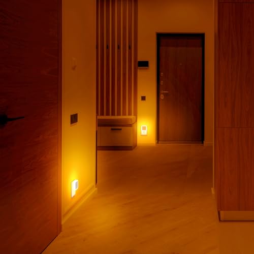 Sujeet Night Light, Night Lights Plug into Wall 4-Pack, Nightlight Plug in Night Light, Dusk to Dawn Night Lamp Led Night Light for Bedroom, Bathroom, Hallway Warm White