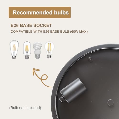 Jodauirt Flush Mount Ceiling Light Fixture,Black 3-Light Industrial Farmhouse Light Fixtures,Closed to Ceiling Mount Lamp for Hall,Hallway,Entryway，Kitchen