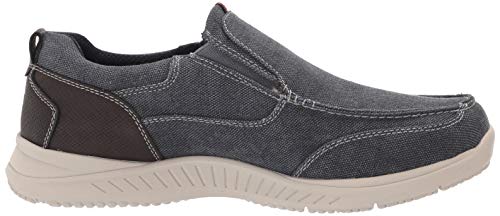 Nunn Bush Men's Conway Canvas Slip-ON MOC Toe Loafer, Gunmetal, 10.5