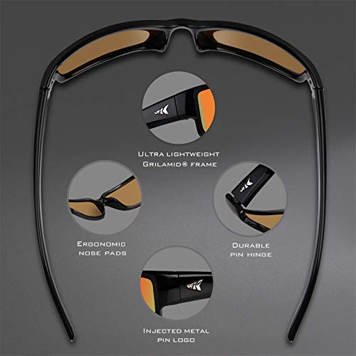 KastKing Skidaway Polarized Sport Sunglasses for Men and Women,Ideal for Driving Fishing Cycling and Running,UV Protection