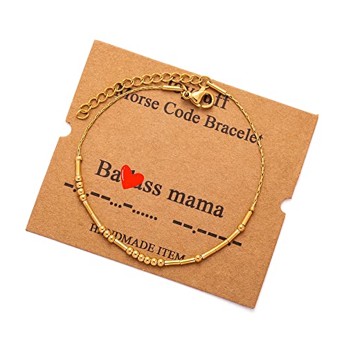 JoycuFF Not Today Satan Morse Code Bracelets for Best Friend Friendship Coworker BFF Funny Birthday Christmas Gifts for Women Teen Girls Fashion Silver Handmade Chain Bracelet