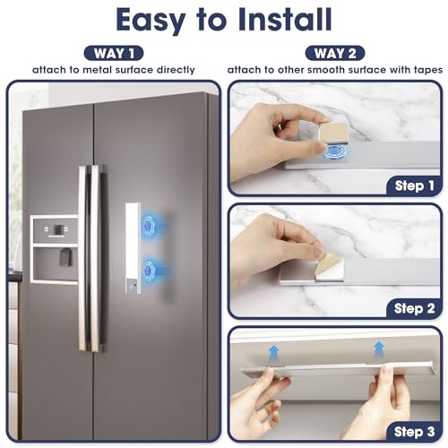 Yacoto Motion Sensor Under Cabinet Lights, 34 LED Remote Control Closet Light 3 Color Temperature Dimmable Rechargeable Wireless Under Counter Lighting for Kitchen, Bedroom, Stairs (2 Pack, 8 in)