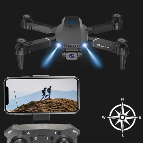 Generic Drone with Camera, 1080P HD RC Drone WiFi FPV Foldable Drone, 3 Flight Speed, Altitude Hold, Headless Mode, RC Quadcopter for Beginners Adults, Kids Toy Lightning Deals Of Today