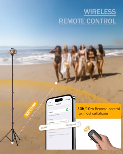 EMART 62’’ Tripod for iphone, Adjustable Cell Phone Travel Tripod Stand with Remote for Video Recording, Smartphone Selfie Stand for Camera Ring Light Filming