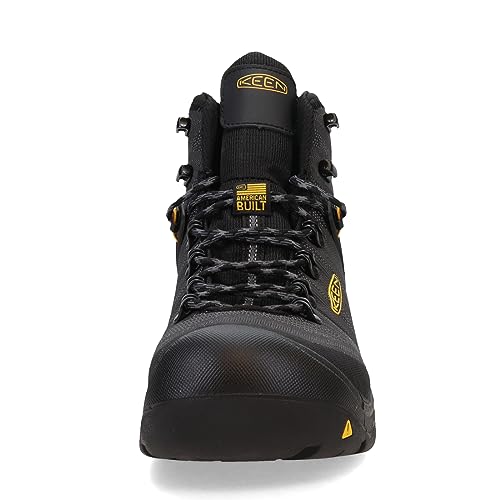 KEEN Utility Men's, Dearborn 6in Waterproof Comp Toe Work Boot Black/Steel Grey