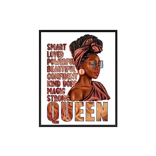 Poster Master Dictionary Art Poster - Breast Cancer Awareness Print - African American Art - Afro Girl Art - Gift for Him & Her - Floral Decor for Living Room or Girl's Room, 18x24 Unframed Wall Art