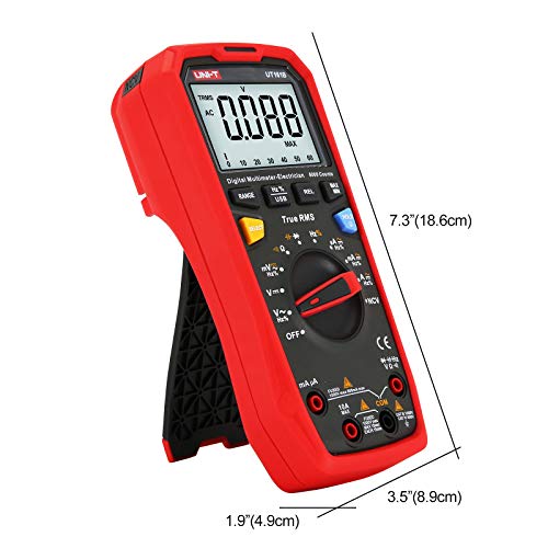 UNI-T Digital Multimeter UT161B, True RMS 6000 Counts 1000V AC/DC NCV, Measures Voltage Current Resistance Capacitance Frequency Duty Cycle, Tests Diodes Transistors