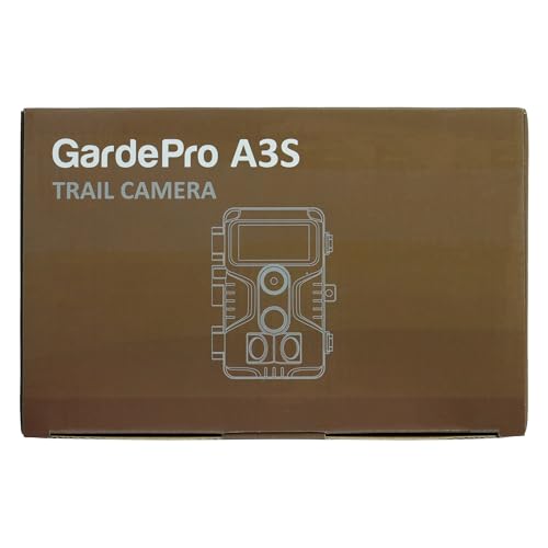 GardePro A3S Trail Camera, 64MP 1296p Game Camera with Clear 100ft No Glow Night Vision, Fast 0.1s Trigger Speed Motion Activated Waterproof, H.264 MP4 Video