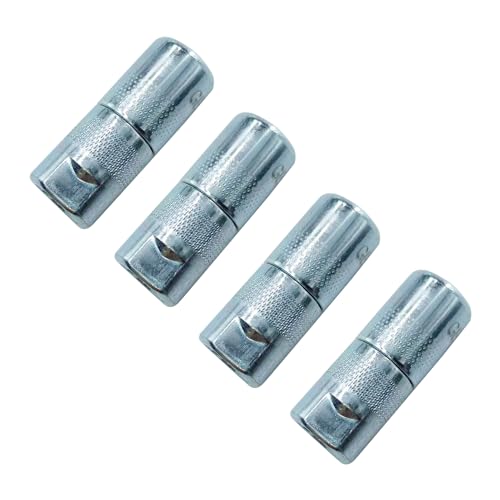 Follde Grease Gun Coupler & Grease Gun Tip, Fits All 1/8" NPT Threads, 4500 PSI (Set of 4)