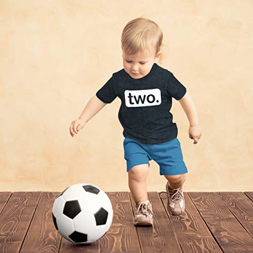 2nd Birthday Shirt boy 2 Year Old Toddler Kids Outfit Second Two t-Shirt Party (Charcoal Black, 2 Years)
