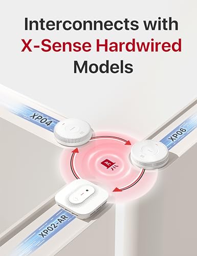 X-Sense Smoke Detector Carbon Monoxide Detector Combo Hardwired with Voice Location, Hardwired Interconnected Smoke and Carbon Monoxide Detector, Model XP02-AR, 1-Pack