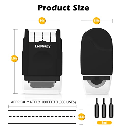 LioNergy Dashed Handwriting Line Roller Stamp, Handwriting Practice Learning Tool - Black