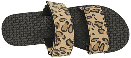 Volcom Women's ECO Recliner Slide Sandal, Leopard, 5