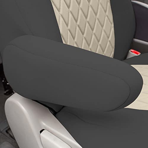 FH Group Custom Fit Car Seat Covers for 2011-2020 Toyota Sienna 7 Passenger, Car Seat Cover 2nd Row, Automotive Seat Covers in Beige Neoprene, Waterproof and Washable Seat Covers