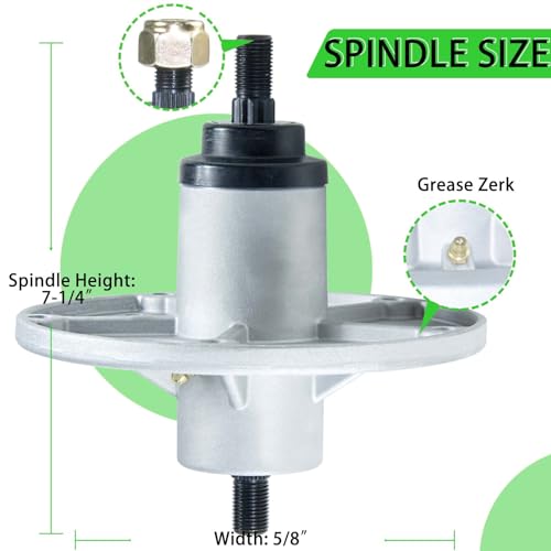 NICHEFLAGE 1001046 Spindle Assembly (Heavy Duty) Replaces 492574MA 092574 94129MA 1001200MA 1001200 1001194MA 721447 726958 726959 7601127MA for Murray 38'' 40'' 42'' 46'' 52'' Lawn Tractors