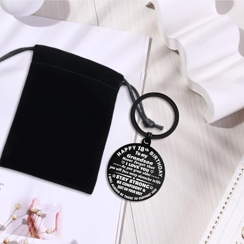 ENGZHI Son 18th Birthday Gifts from Dad, Father to Boys 18 Year Old Birthday Keychain