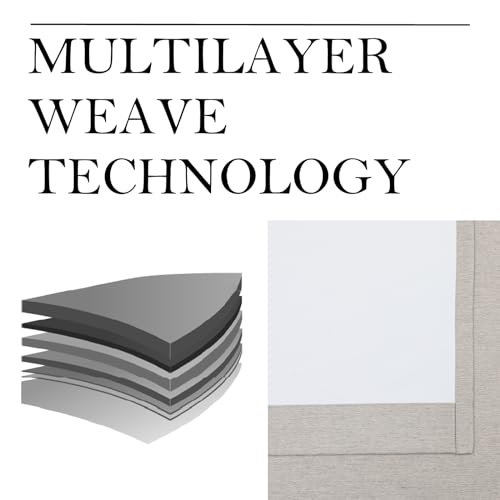 Airwill Blackout Curtains, Set of 2 Window Curtain Panels, Grommet Curtains for Living Room Bedroom Window - Thermal Insulated and Room Darkening (W52 x L45 Inch, 2 Panels, Camel)