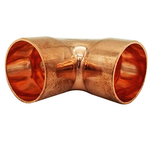 Copper Fitting 7/8 Inch (HVAC Outer Dimension) 3/4 Inch (Plumbing Inner Dimension) - Copper Tee & HVAC – 99.9% Pure Copper - 5 Pack