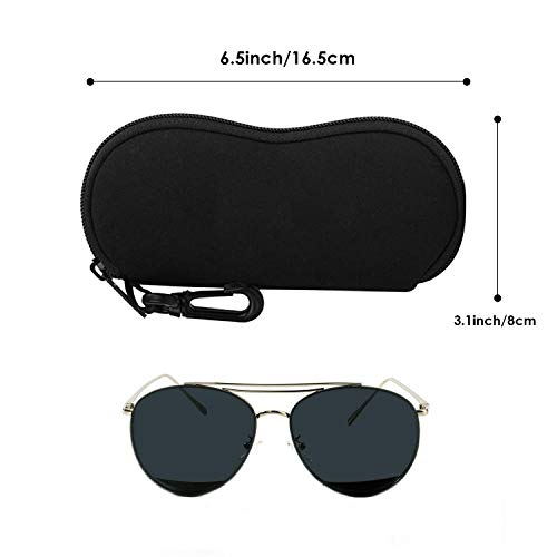 MoKo Eyeglass Soft Case, Neoprene Sunglasses Pouch with Clip - Starry Night