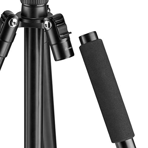 NATIONAL GEOGRAPHIC Phototripod Kit Small, with Carrying Bag, 3-Way Head, Quick Release, 4-Section Legs Lever Locks, Mid-Level Spreader, Load up 1kg, Aluminium, for Canon, Nikon, Sony, NGHPMIDI