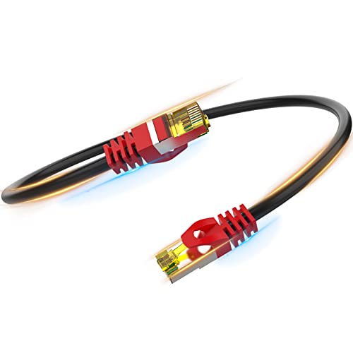 Boahcken Cat 8 Ethernet Cable 60 ft,1.5ft 6ft 10ft 20ft 25ft 30ft 75ft 100ft 150ft 200ft Heavy Duty High Speed Network Internet Cable,26AWG 40Gbps 2000Mhz,S/FTP Indoor&Outdoor Shielded LAN Cable