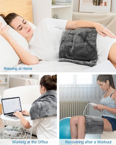 RENPHO Heating Pad for Back Pain & Cramps Relief, FSA HSA Eligible, Heat Pad for Knee and Leg, Christmas Gifts for Women Men Mom, Auto Shut Off, ETL Certified, Heat Patches, Large King Size 12" x24‘’