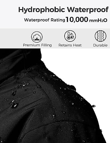 wantdo Girls' Watertight Ski Jacket Waterproof Winter Coats Warm Windbreaker Pink 14-16