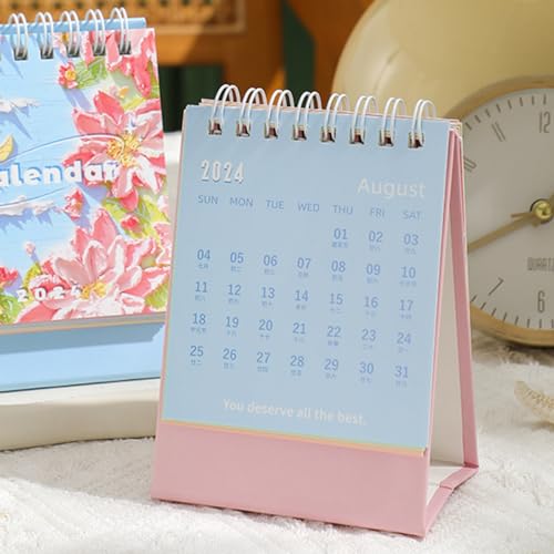 2024 Mini Desk Calendar Monthly Office Home School Decor Calendar 4.4" x 3.2" (Oct. 2023 to Dec. 2024)