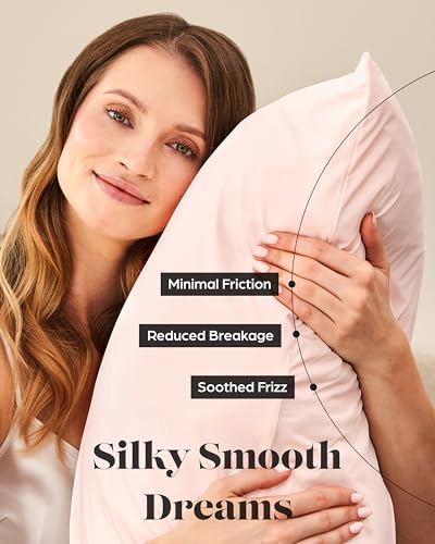 SleepCool+ Luxury Cooling Pillowcases (Set of 2) (Queen, Blush)