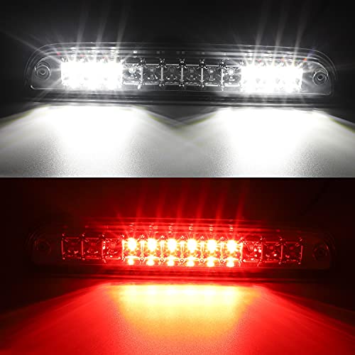 Partsam High Mount Stop Light Led 3rd Brake Light Replacement for F250 F350 F450 F550 1999-2016/Ranger/B series Third Brake Light Clear Rear Cab Roof Center Mount Brake Stop Tail Cargo Light Lamp