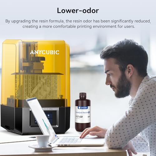 ANYCUBIC 3D Printer Resin, Upgraded 8K Standard Resin V2, Enhanced Toughness and Strength, Lower-Odor, High Precision 3D Printing Resin for All LCD Resin 3D Printers (Beige, 1kg)