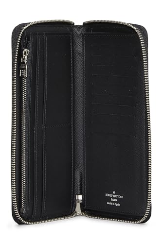 Louis Vuitton, Pre-Loved Monogram Eclipse World Tour Zippy Vertical Wallet, Black