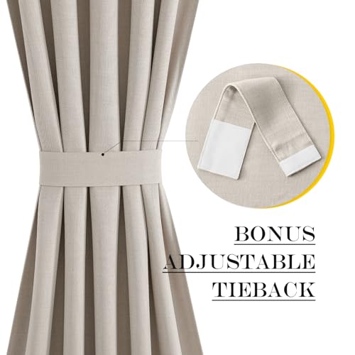 NICETOWN French Door Curtains Privacy Blackout Door Curtains, 26 X 72 Inch Room Darkening Curtains for Glass Window, Thermal Insulated Door Shade for Bedroom, 1 Panel, Greyish Green