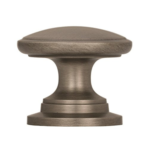 Amerock | Cabinet Knob | Antique Silver | 1-1/4 inch (32 mm) Diameter | Ravino | 1 Pack | Drawer Knob | Cabinet Hardware