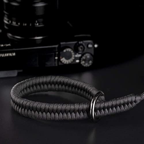 Qiang Ni Camera Wrist Strap - Paracord High-end Camera Hand Strap Wrist Lanyard for DSLR or Mirrorless Camera - Black