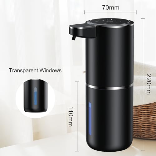 Automatic Foaming Soap Dispenser Foaming Hand Sanitizer Touchless Soap Dispenser Rechargeable with Sensor for Bathroom Kitchen 13.5oz/380ml