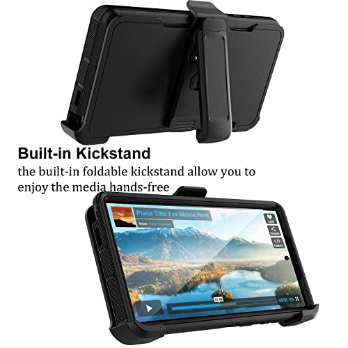 Takfox Galaxy S23 Ultra Case, for Samsung S23 Ultra Belt Clip Holster Phone Case Kickstand Protective Rugged Heavy Duty Shockproof Dustproof Durable Cover for Samsung Galaxy S23 Ultra (Black/Black)