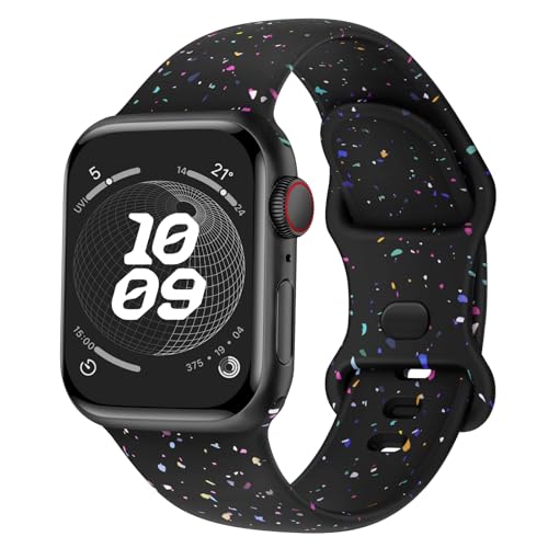Knossen Sport Band Compatible with Apple Watch Band 38mm 40mm 41mm 42mm 44mm 45mm 46mm 49mm for Women Men, Recycled Plastic Soft Silicone Strap for iWatch Series 10 9 8 7 6 5 4 3 2 1 Ultra SE
