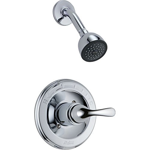 Delta Faucet Classic 13 Series Single-Function Shower Trim Kit with Single-Spray Touch-Clean Shower Head, Stainless T13220-SS (Valve Not Included), Without Rough