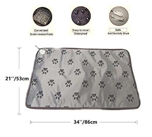 Langroup Pet Heating Pad for Large Heated Dog Bed Indoor, Waterproof and Safe Dog Heating Pad for Dog and Cat,Puppy Warming Mat for whelping Box Easy to Clean