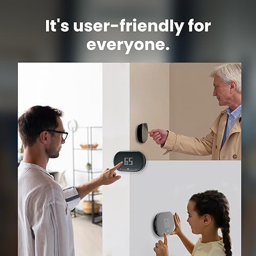 Degrii Smart Thermostat - Smart Thermostats for Home with App Control, Multi-Schedule Programming, Geofencing, Easy DIY Setup, Programmable Wi-Fi Thermostat, Black