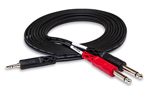 Hosa CPP-201 Dual 1/4" TS to Dual 1/4" TS Stereo Interconnect Cable, 1 Meter